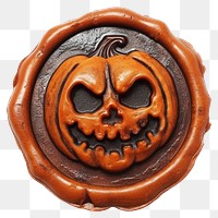PNG Seal Wax Stamp halloween food white background anthropomorphic.