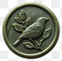 PNG Seal Wax Stamp leaf and bird jewelry locket animal