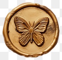 PNG Seal Wax Stamp magic butterfly jewelry locket white background.