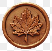 PNG Seal Wax Stamp maple leaf locket craft plant.