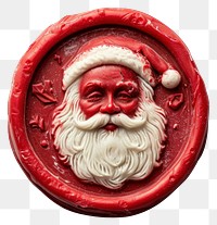 PNG Seal Wax Stamp santa craft food red.