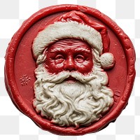 PNG Seal Wax Stamp santa craft red representation.