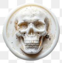 PNG Seal Wax Stamp skull art representation accessories.