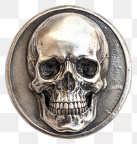 PNG Seal Wax Stamp skull silver jewelry locket.