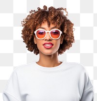PNG  Young woman of African American sunglasses portrait t-shirt. AI generated Image by rawpixel.