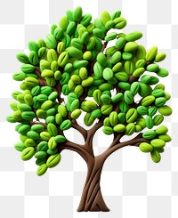 PNG Plasticine of a tree vegetable plant green.