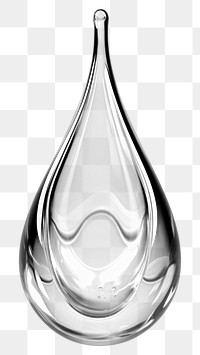 PNG  Water drop glass vase white background. AI generated Image by rawpixel.