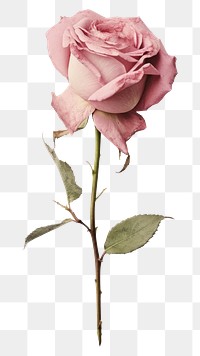 PNG Real Pressed pink rose flower plant inflorescence