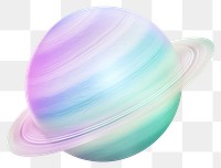 PNG  A holography saturn icon planet space white background.