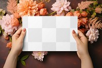 Invitation card png mockup, transparent design