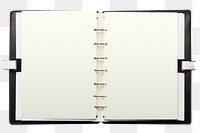 PNG opened notebook, transparent background