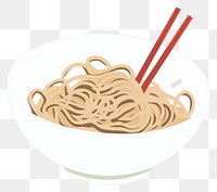 PNG  Illustration of noodle chopsticks food bowl.