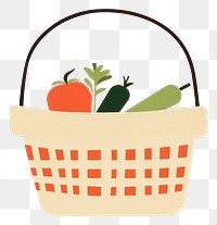 PNG  Illustration of basket with vegetable freshness container organic.