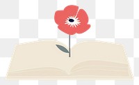 PNG  Illustration of book with flower petal plant inflorescence.