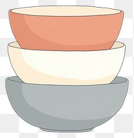 PNG  Illustration of Stacked bowls tableware ceramic circle.