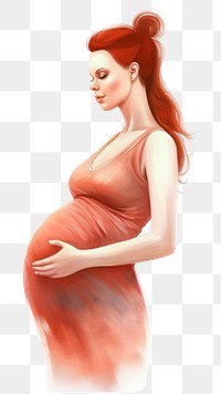 PNG Pregnant portrait adult white background.