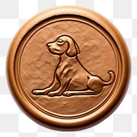 PNG Dog locket bronze seal.