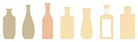 PNG  Illustration of vases border arrangement container drinkware.