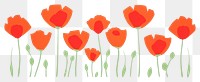 PNG  Illustration of poppy flowers border petal tulip plant.