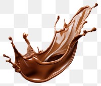 PNG Chocolate splash white background refreshment splattered.