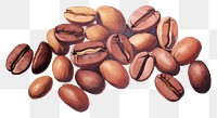 PNG Coffee beans food white background freshness.