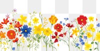 PNG Botanical flowers backgrounds outdoors pattern.