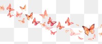 PNG Rose gold butterflies animal petal white background.