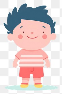 PNG Front asain happy boy cartoon child baby. 