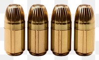 PNG Three pistol ammo ammunition bullet white background.