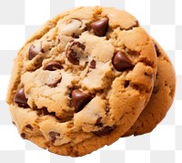 PNG Chocolate chip cookies food white background confectionery.
