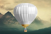 Hot air balloon png mockup, transparent design