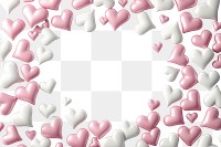 PNG Pink and white hearts backgrounds candy love.