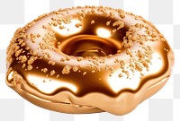 PNG 3d render of donut bagel food white background.