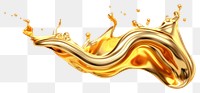 PNG 3d render of fire gold white background accessories.