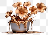 PNG 3d render of flower pot plant petal vase.