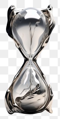PNG 3d render of hourglass metal deadline jewelry