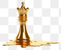 PNG 3d render of king chess piece metal white background splattered.