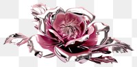 PNG 3d render of peony jewelry flower petal.