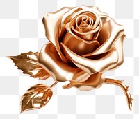 PNG 3d render of rose jewelry flower plant.