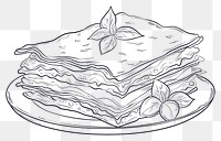 PNG Drawing food sketch doodle.