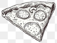 PNG Pizza drawing sketch doodle.