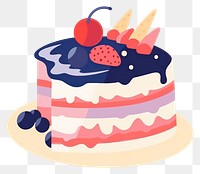 PNG Birthday cake illustration dessert berry cream.