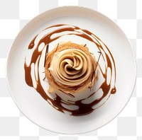 PNG Restaurant food plate dessert cream.