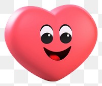 PNG Love emoji heart white background anthropomorphic.