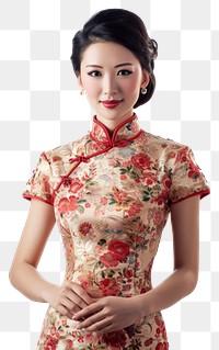 PNG Chinese women dress tradition sleeve.