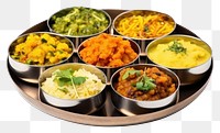PNG Indian food plate white background.
