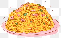 PNG Carbonara food spaghetti cartoon.