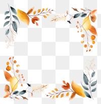 PNG Autumn leaf square border pattern backgrounds plant. AI generated Image by rawpixel.