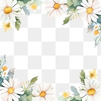 PNG Little daisy sqaure border pattern backgrounds flower