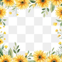 PNG Little sunflower square border pattern backgrounds plant. AI generated Image by rawpixel.